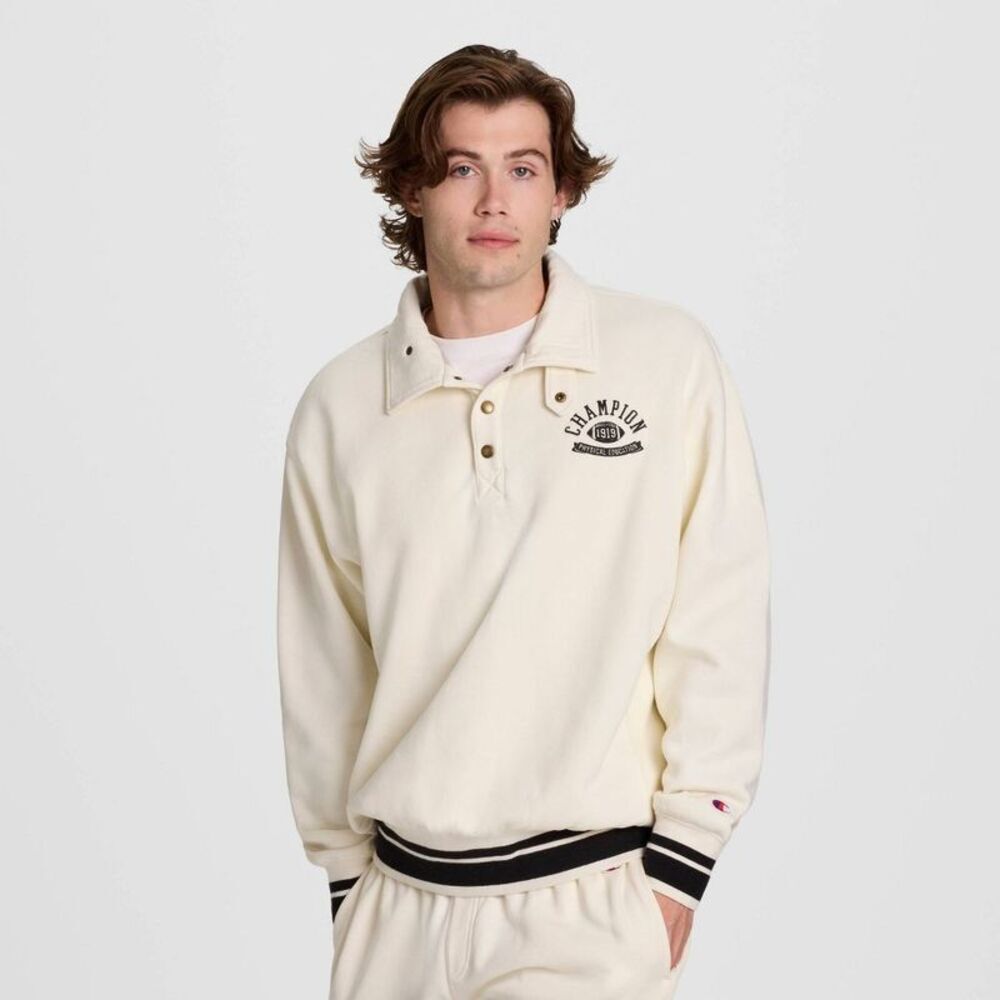 Champion Men's Physical Education Sweatshirt - Light Off-White XL